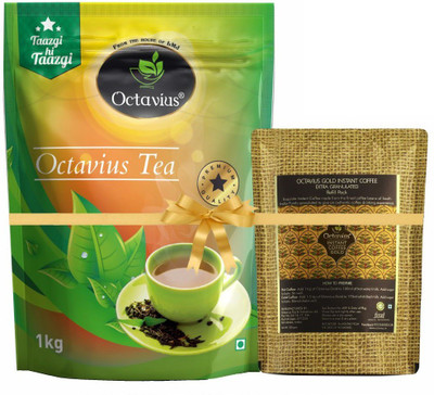 

Octavius Assam CTC Premium Black Tea 1 Kg + Instant Coffee Refill Pouch 100 Gm Combo(Assam CTC 1 Kg, Coffee Refill Pouch 100 Gm)