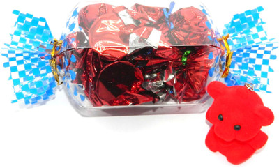 

Rich'U Chocolates Candy Gift Box With a Cute Teddy Key Chain Combo(PVC Candy Gift Box - 1, A Cute Teddy Key Chain - 1, Chocolates - 12 Pcs)