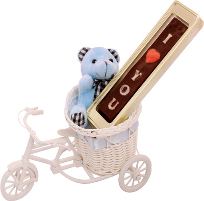 

Ghasitaram Gifts Chocolates-Teddy Carrying Your Special Message Combo(1)