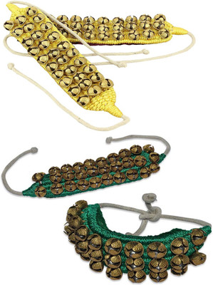 MGP Fashion Bharatanatyam, Kuchipudi, Odissi, Kathak Ghungroo classical Indian dancers ghungru yellow green Ghungroo Bells(60 Pieces, 0.5 inch) Flipkart