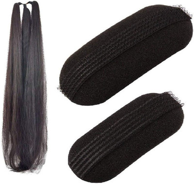 

GaDinStylo 42Inchs Black Hair Choti/Parandi with free Hair Bun Clips For Womens Hair Accessory Set(Black)