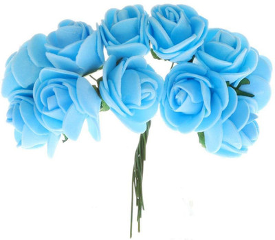 

RAAYA Artificial Hair Flowers Bun Decoration Accessories Wedding Hair Flower Decoration Hair Pin(Blue)