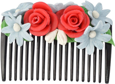 

Unique Indian Crafts Party Handmade Flower Comb Clip Hair Pin(Multicolor)