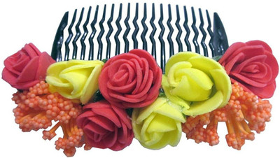 

Unique Indian Crafts Party Handmade Flower Comb Clip Hair Pin(Multicolor)