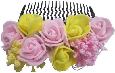 

Unique Indian Crafts Party Handmade Flower Comb Clip Hair Pin(Multicolor)