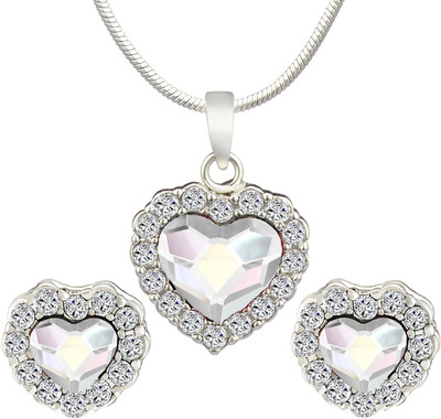mahi Alloy Rhodium Silver Jewellery Set(Pack of 1)