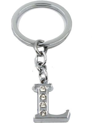faynci Alphabet L Metal Key Chain For Unisex with attractive Diamond Key Chain