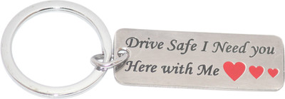 Aura Imported Full Metal Single Sided Drive Safe Keyring For Men & Women Key Chain