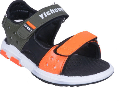

FEETWELL Boys Velcro Sports Sandals(Orange