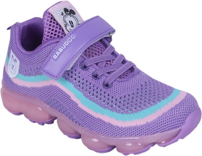 

FEETWELL Girls Velcro Running Shoes(Purple