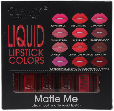 

clamy Ultra Smooth Liquid Lipstick Combo Pack(MULTICOLOR)