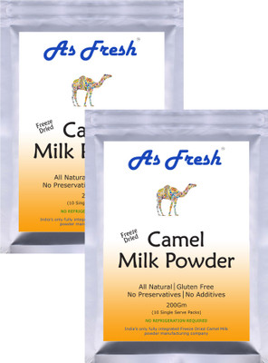 

As Fresh Freeze Dried Camel -2x200gm (Gluten Free,Freeze Dried,100%Pure) Milk Powder(400 g, Pack of 20)