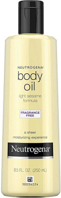 

Neutrogena Fragrance-Free Lightweight Body Oil for Dry Skin, Sheer Moisturizer in Light Sesame Formula, 8.5 fl. oz(250 ml)