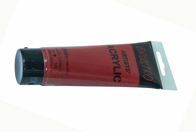 BRuSTRO Artists' Acrylic 120ml Alizarin Crimson(Set of 1, Alizarin Crimson Hue)