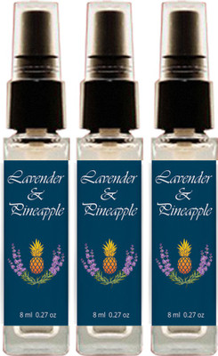 

Geeleemitti Natural Pineapple & Lavender Mix Fragrance Pocket Perfume Combo Pack of 3, Water Based with 0% Alcohol Perfume - 24 ml(For Men & Women)