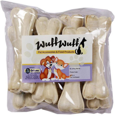 

Wuff Wuff 6inch pack of 7 chew bones Chicken Dog Chew(1 kg, Pack of 7)