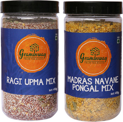 

Graminway Gluten Free Ragi Upma Mix & Gluten Free Madras Navane Pongal Mix 900 g(Pack of 2)