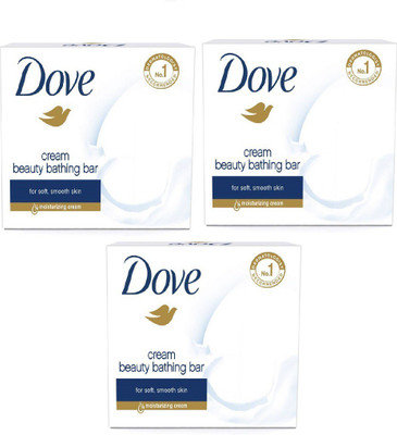 

Dove Cream Beauty Bathing soap pack of 3(75 g, Pack of 3)
