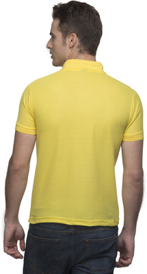

Lambency Solid Men's Polo Neck Yellow T-Shirt