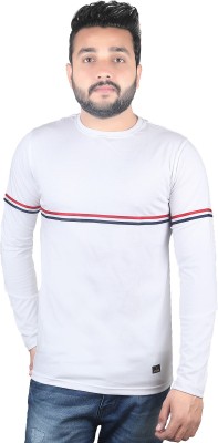 Kore Cloting Point Solid Men Round Neck White T-Shirt