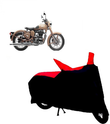 Autocraft Two Wheeler Cover for Royal Enfield(Red, Black)