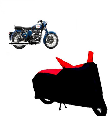 Autocraft Two Wheeler Cover for Royal Enfield(Red, Black)