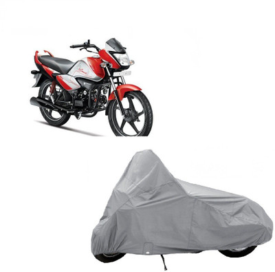 Auto Age Two Wheeler Cover for Hero(Splendor I Smart, Silver)