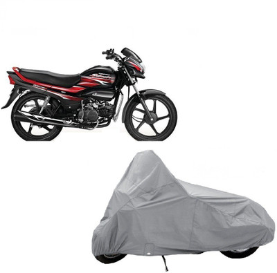 Auto Age Two Wheeler Cover for Hero(Super Splendor, Silver)
