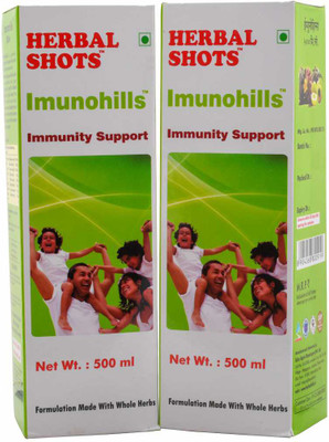 

Herbal Hills Imunohills Herbal Shots 500ml Pack of 2(1 L)