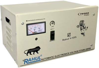 

Rahul V-555 c2 KVA/8 Amp 100-280 Volt Copper 5 Step Deep Freege/Submersible Water Pump/2 Computer,Printer,Scanner,Photo Copier 100 to 360 Ltr Automatic Voltage Stabilizer(Gray)