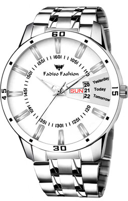 

Fadiso fashion FF-011570-White Gents Special Free Style Design Day and date Series Watch - For Men
