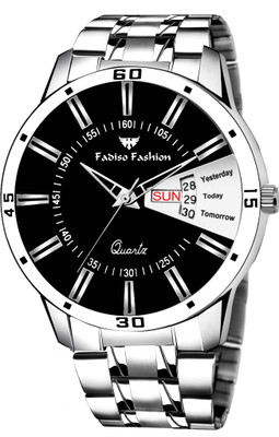

Fadiso fashion FF-011570- BLACK Gents Special Free Style Design Day and date series Watch - For Men