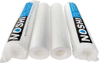 

Noshi PP Spun Filter 5 Micron , 10 inch x 60 mm Diameter, Superior Quality 100 gram 4 pcs Set, Suitable for all RO Water Purifier Solid Filter Cartridge(5, Pack of 4)