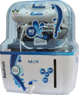 

Max Aquafresh 15 L RO + UV + UF + TDS Water Purifier(White, Transparent)