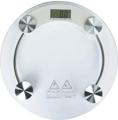 

Continental Thick Personal Body Weight Machine Glass LCD Display Round Shape 8mm Weighing Scale(Transparent)