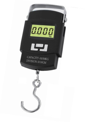 

Urweigh 50Kg Portable Hanging Luggage Weight Machine Digital for Weighing Household Items Weighing Scale(Black)