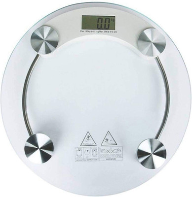 

Continental Thick Personal Body Weight Machine Glass LCD Display Round Shape 6mm Weighing Scale(Transparent)