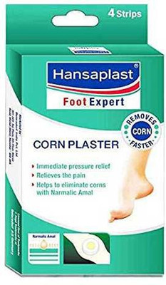 

hansaplast Corn Plaster - Helps to eliminate corns with narmalic amal 4 strips inside Adhesive Band Aid(Set of 4)