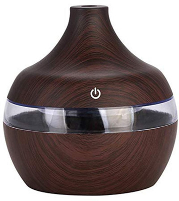 

NIRVA Unique Design 300Ml Fra Fragrance Air Humidifier Mute Essential Oil Diffuser Colorful Lights for Home Office Use Portable Room Air Purifier(Brown)