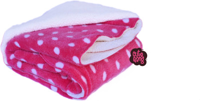 

Cute Gang Polka  Coral Blanket(Microfiber, Magenta