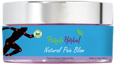 

Purple Herbal Natural Pain Balm with Aloe Vera, Wintergreen Oil & Natural Ayurvedic Herbs for Sore Muscles, Joints, and Sports Injuries Balm(150 g)