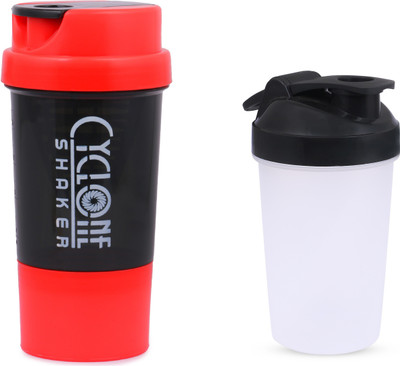 ALLIEDSALESINDIA 700 ml Plastic Shaker(Pack of 2, Red, White)