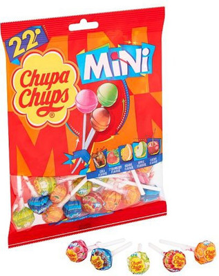 

Chupa Chups Mini 22 Lollipops Cola, Strawberry, Orange, Apple, Cherry Lollipop