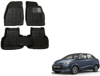 AUTO STAR Plastic Standard Mat For  Hyundai Xcent(Black)