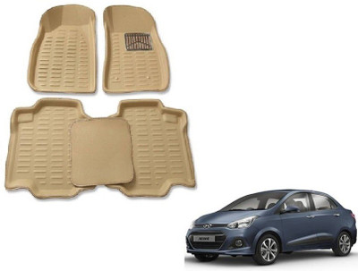 AUTO STAR Plastic Standard Mat For  Hyundai Xcent(Brown)