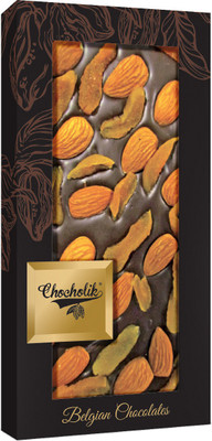

Chocholik Belgium 70% Dark Apricot & Almond Chocolate Bar 100gm (3.5Oz) Bars(100 g)