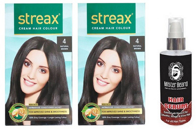 

MISTER BEARD HAIR SERUM WITH STREAX REGULAR NATURAL BROWN (4) X 2(Set of 3)