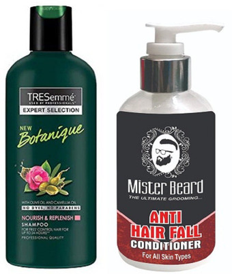 

MISTER BEARD ANTI HAIR FALL CONDITIONER WITH TRESEMME BOTANIQUE SHAMPOO(Set of 2)