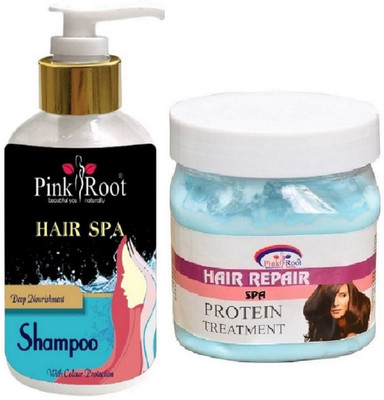 

Pink Root Hair Spa Cream 500ml With Hair Spa Shampoo(Set of 2)