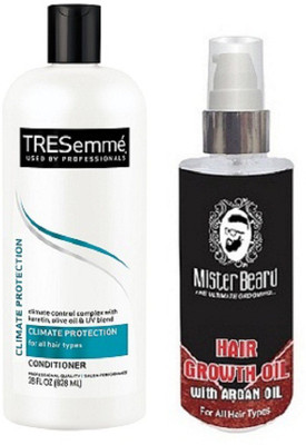 

MISTER BEARD ARGAN GROWTH HAIR OIL WITH TRESEMME CLIMATE CONTROL CONDITIONER(Set of 2)